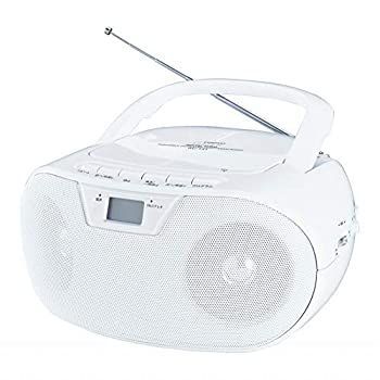 割引 【】WINTECHコンパクトCDラジオ(FMワイドバンド対応) ホワイト KC