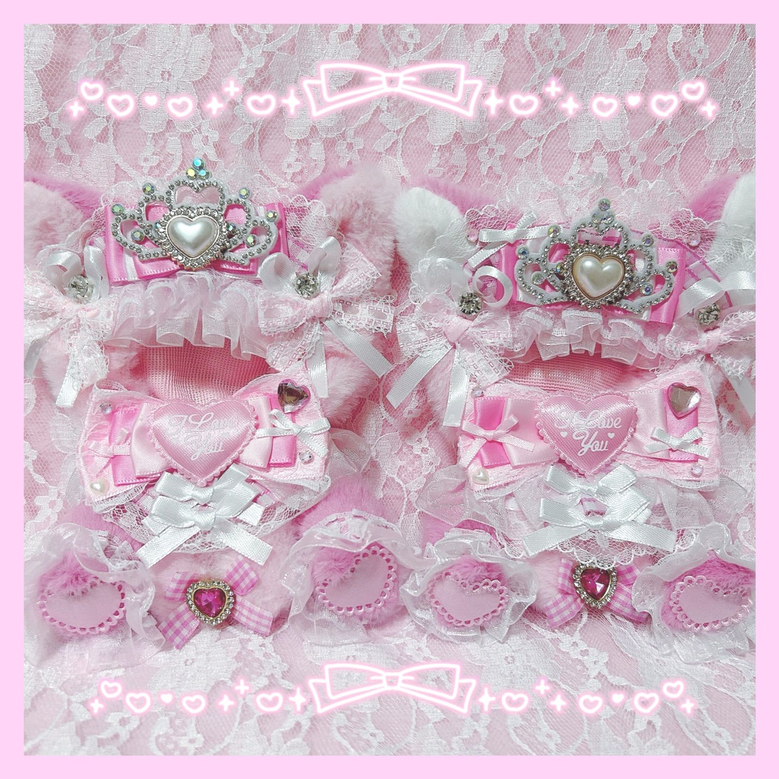 10cm ぬい服 着ぐるみ おすわり ピンク 姫 ねこ 2点セット