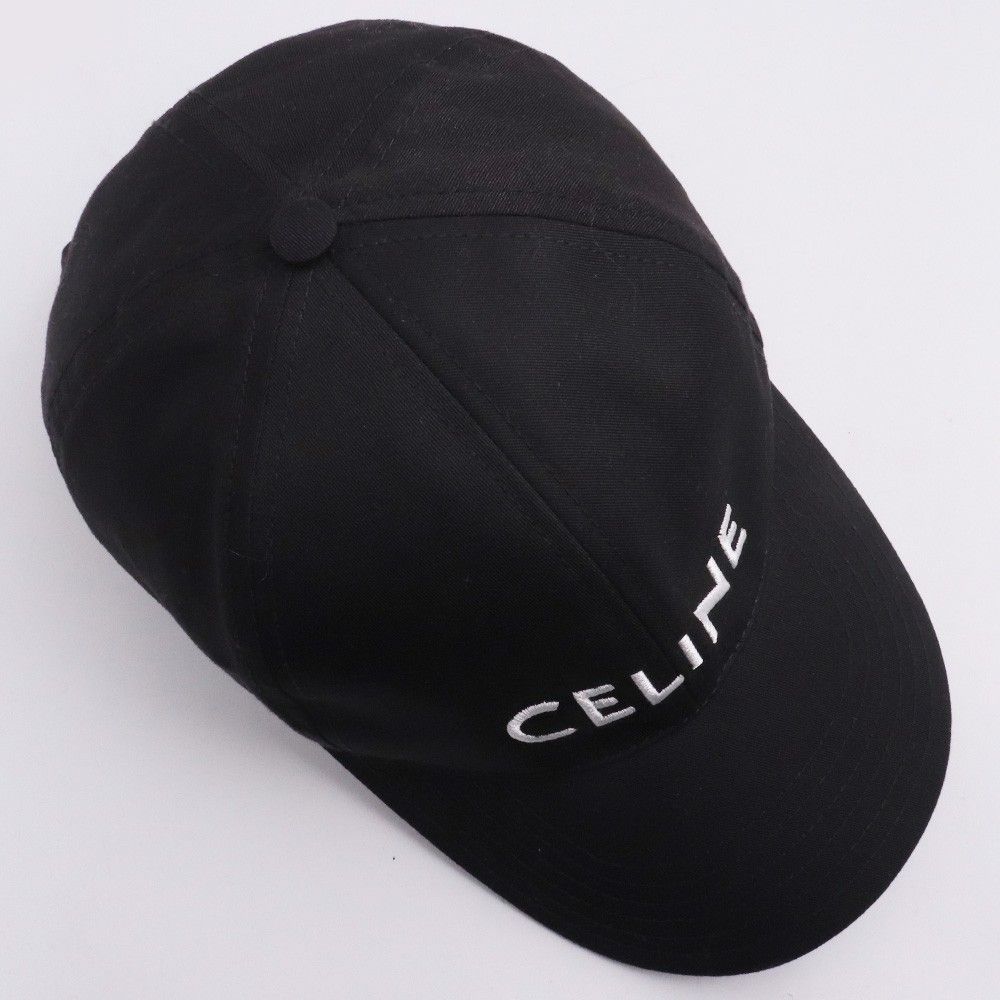 CELINE ベースボールキャップ コットン Lサイズ ブラック - メルカリ
