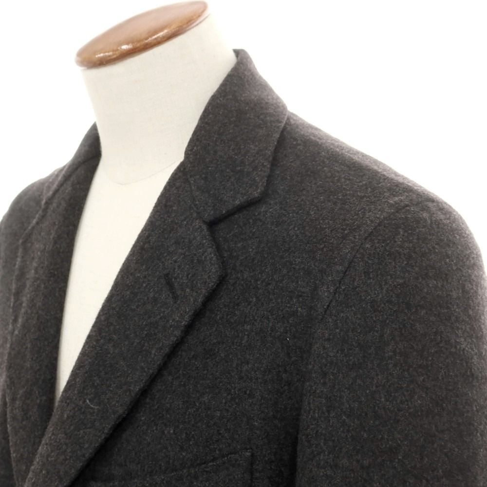 ベルベスト Belvest ウール アンコン チェスターフィールドコート ダークグレー サイズ48 メンズ