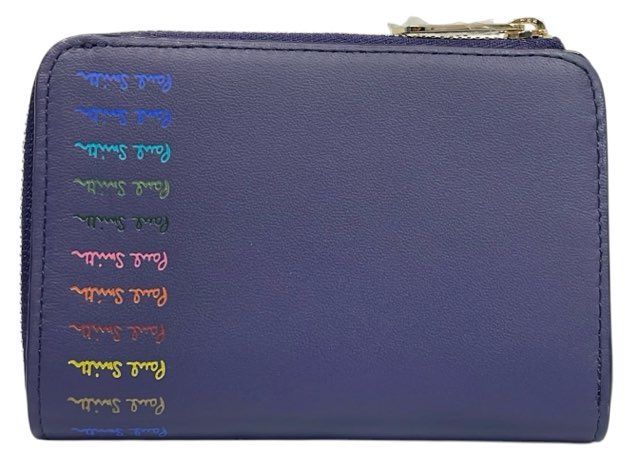 未使用 ポールスミス 二つ折り 財布 ロゴ レザー マルチカラーロゴ