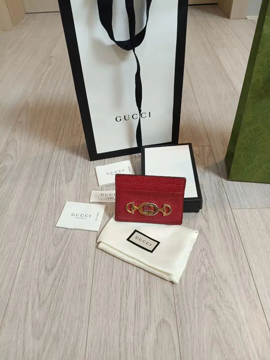 正規品 グッチ ジューミ カードウォレット レッド フルセット