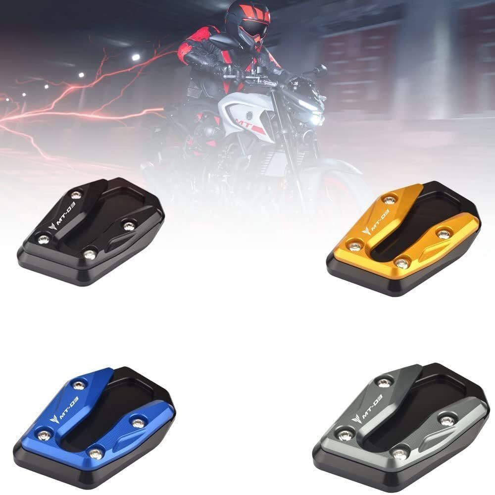 2022ForヤマハMT03 MT-03 YZFR3 YZFR3 2021 2022オートバイCNCキックスタンドサイドスタンド拡大延長パッドサポートアセサリー