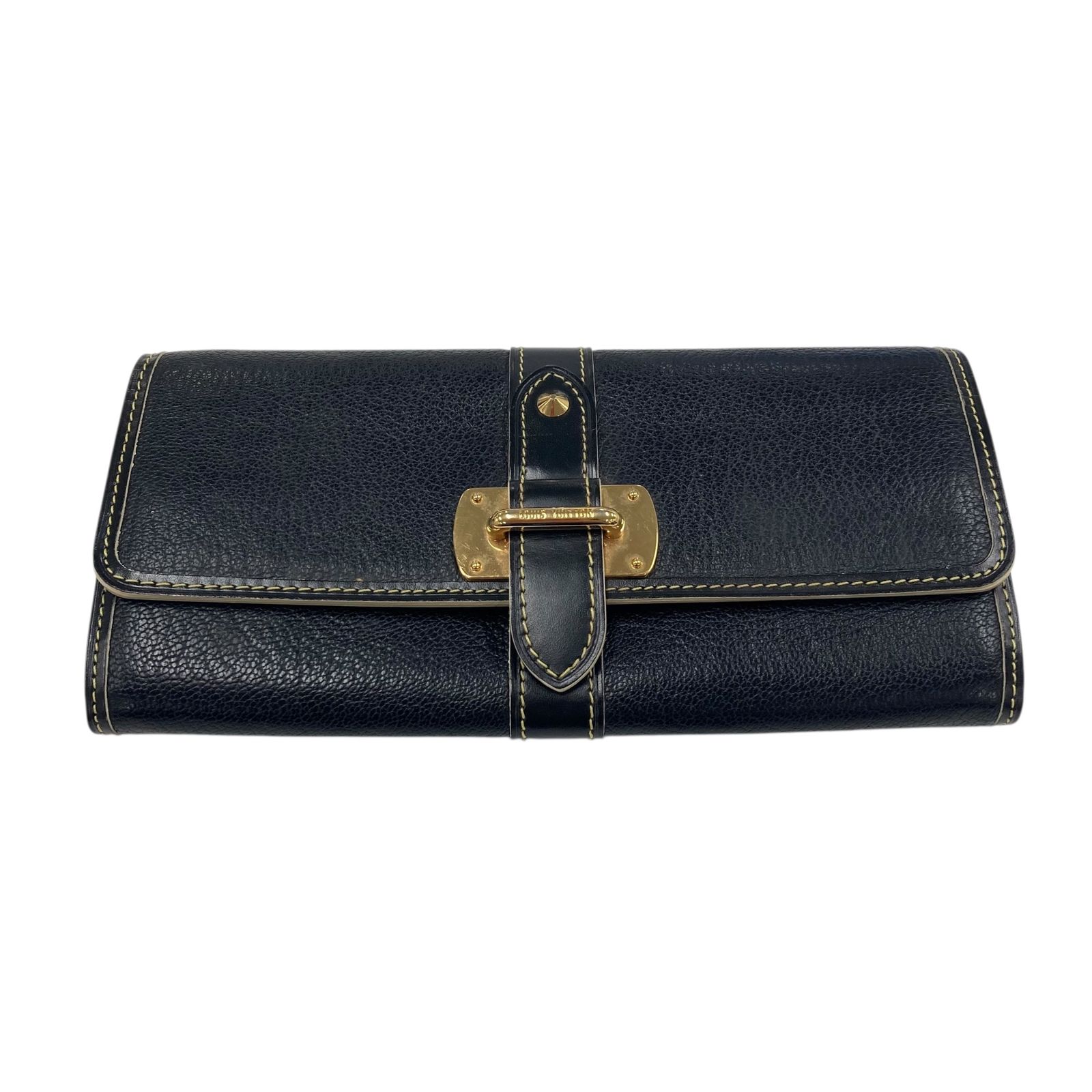 真贋判定済 LOUIS VUITTON ルイヴィトン スハリ ポルトフォイユルファヴォリ M95645 ブラック×イエロー×G金具 長財布 B0417PCXFG