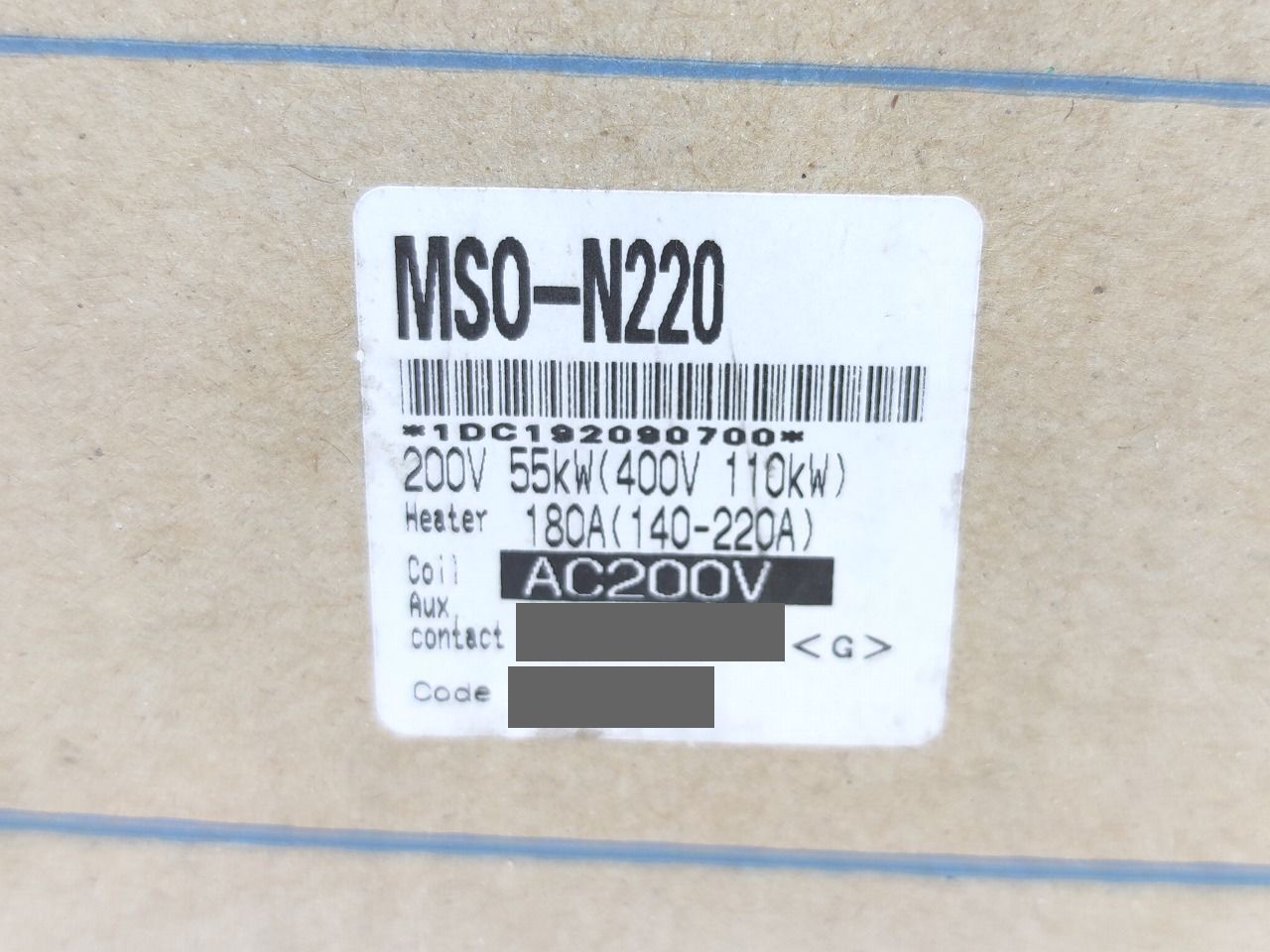 インボイス対応 箱いたみあり 三菱 MITSUBISHI MSO-N220 200V 55kW 400V 110kw AC200V 2a2b