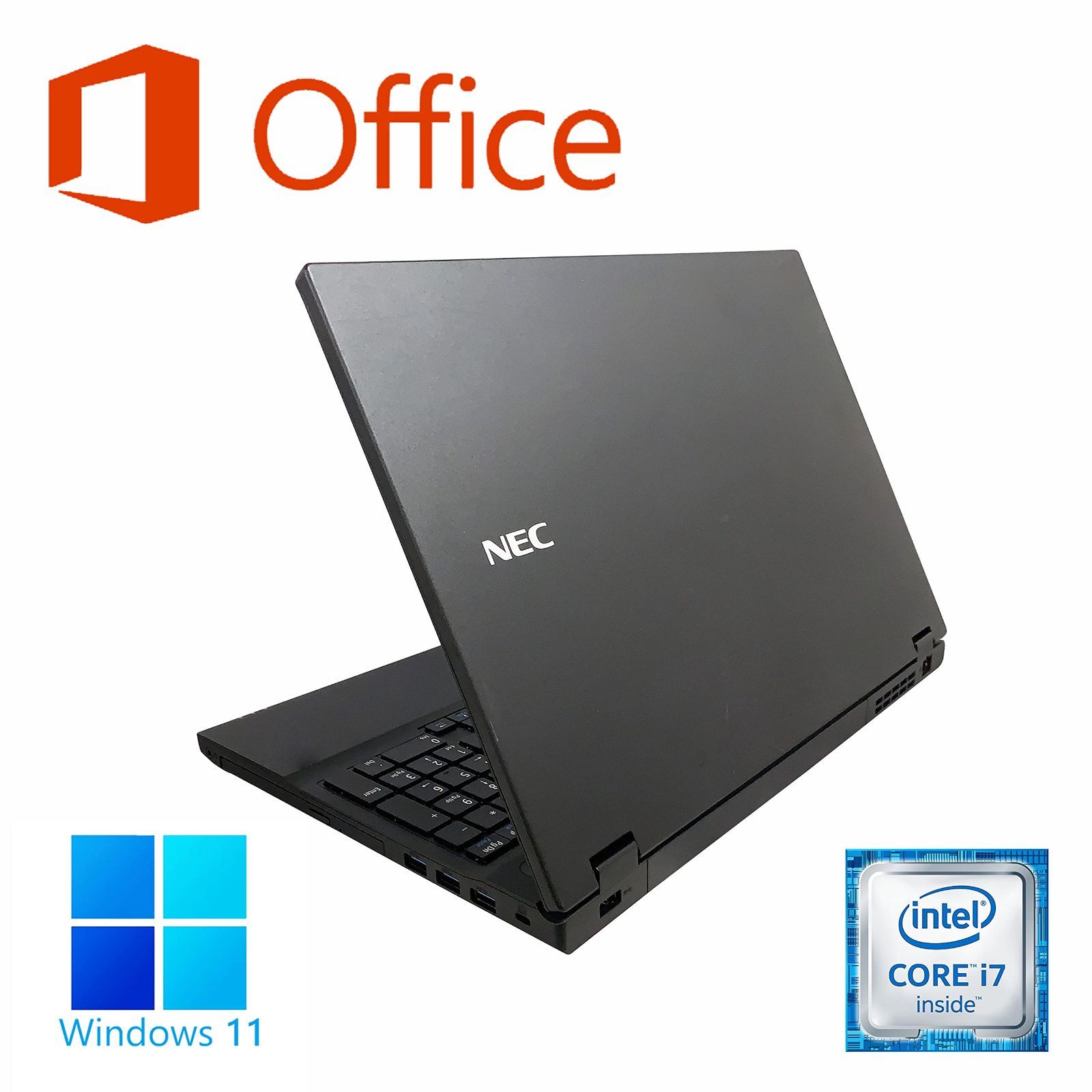 人気商品】Office Pro/MS H&B 11 2019/Core VK26/15.6型/10キー/Win  i7-6600U/wajunのWIFI/Bluetooth（外付けUSB)/HDMI/DVD/16GB/256GB ノートPC SSD NEC ( -  メルカリ