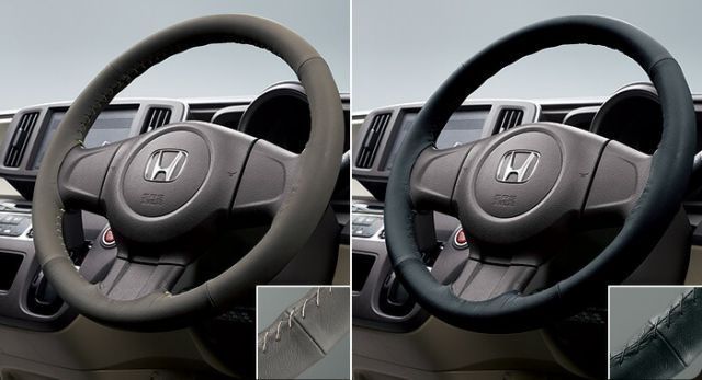 メール便可 HONDA ホンダ NONE N-ONE エヌワン ホンダ純正 ステアリングホイールカバー（本革製） 2015.10～次モデル