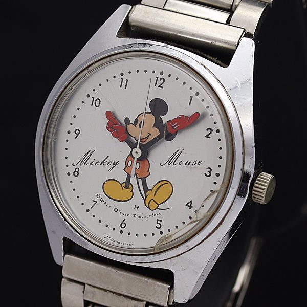 ミッキーマウス アナログ手巻き時計　ディズニータイム5000–7000 セイコー ディズニータイム ミッキーマウス 5000-7000 手巻 OH済