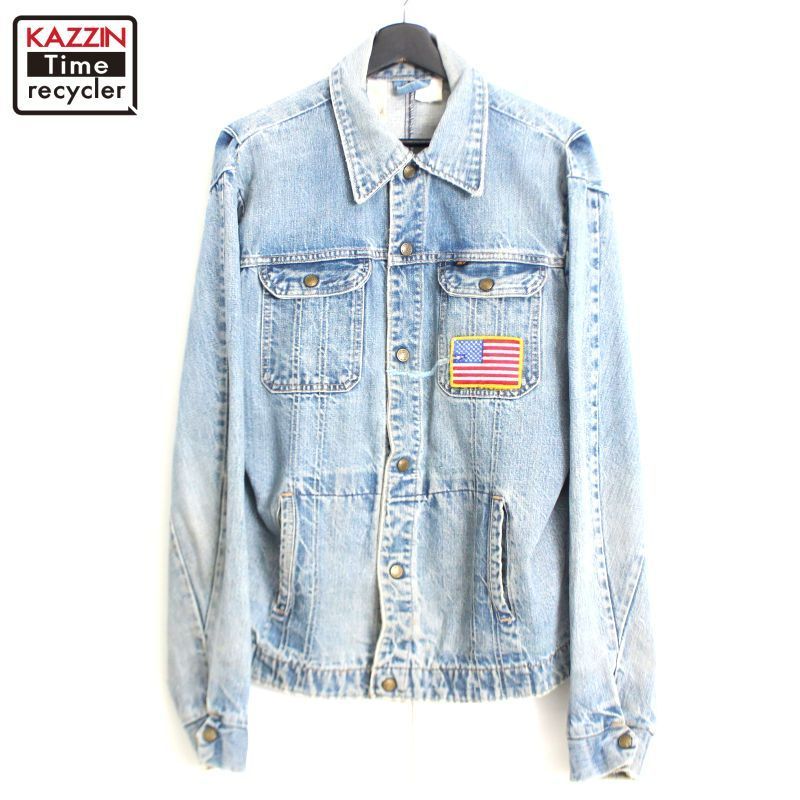 70s vintage KEY スナップボタン デニムジャケット メンズ XL