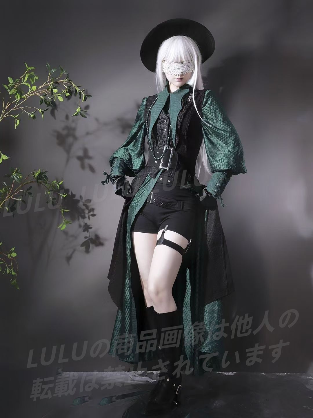 ゴシックロングワンピース 暗黒系