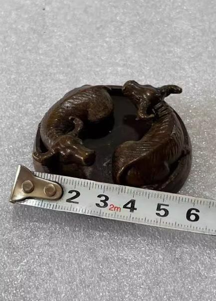 銅細工 双水牛 八卦太極陣 茶寵 置物 装飾品 工芸品 美術品 銅細工 双水牛 八卦太極陣 茶寵 置物 装飾品 工芸品 美術品