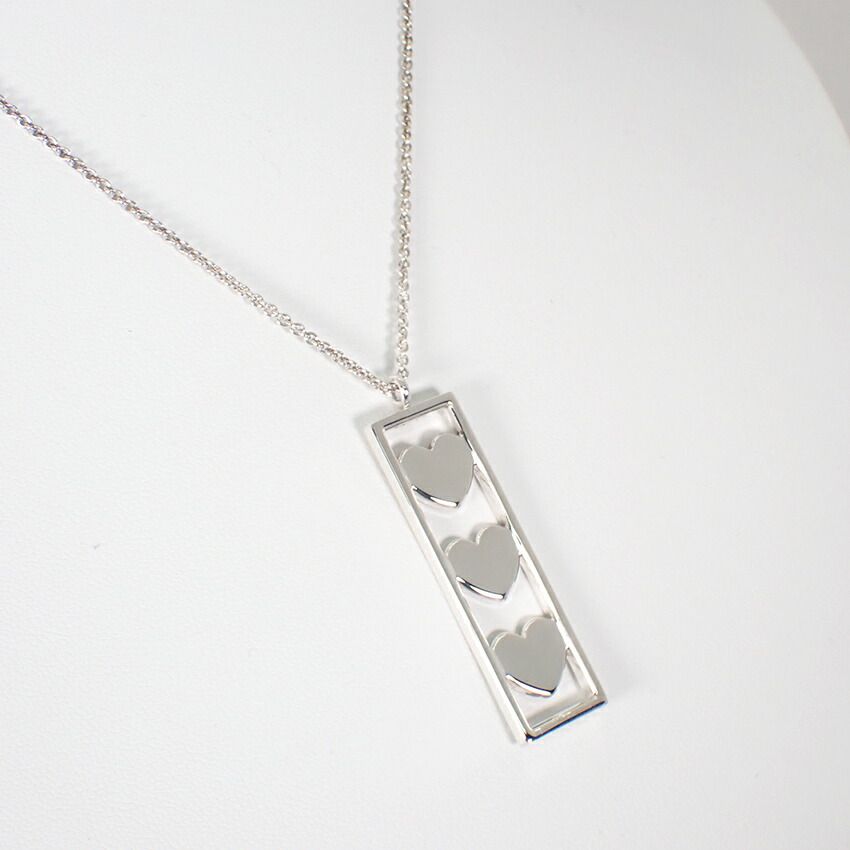 ティファニー 925 トリプルハート ペンダント/ネックレス//g476-97  