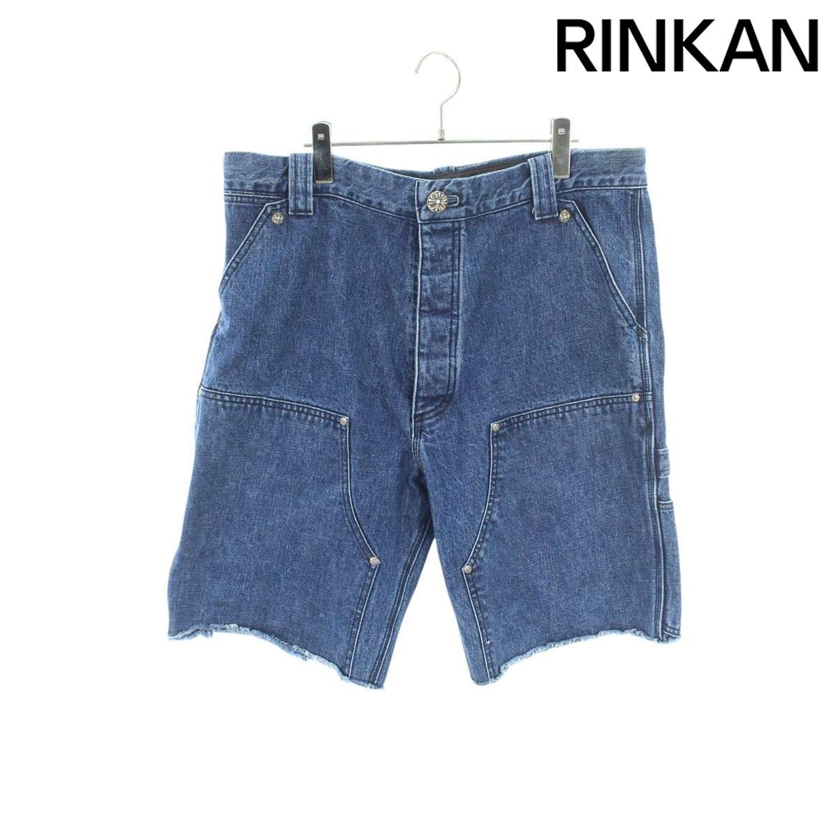 クロムハーツ クロスパッチ付きデニムハーフパンツ 25インチ