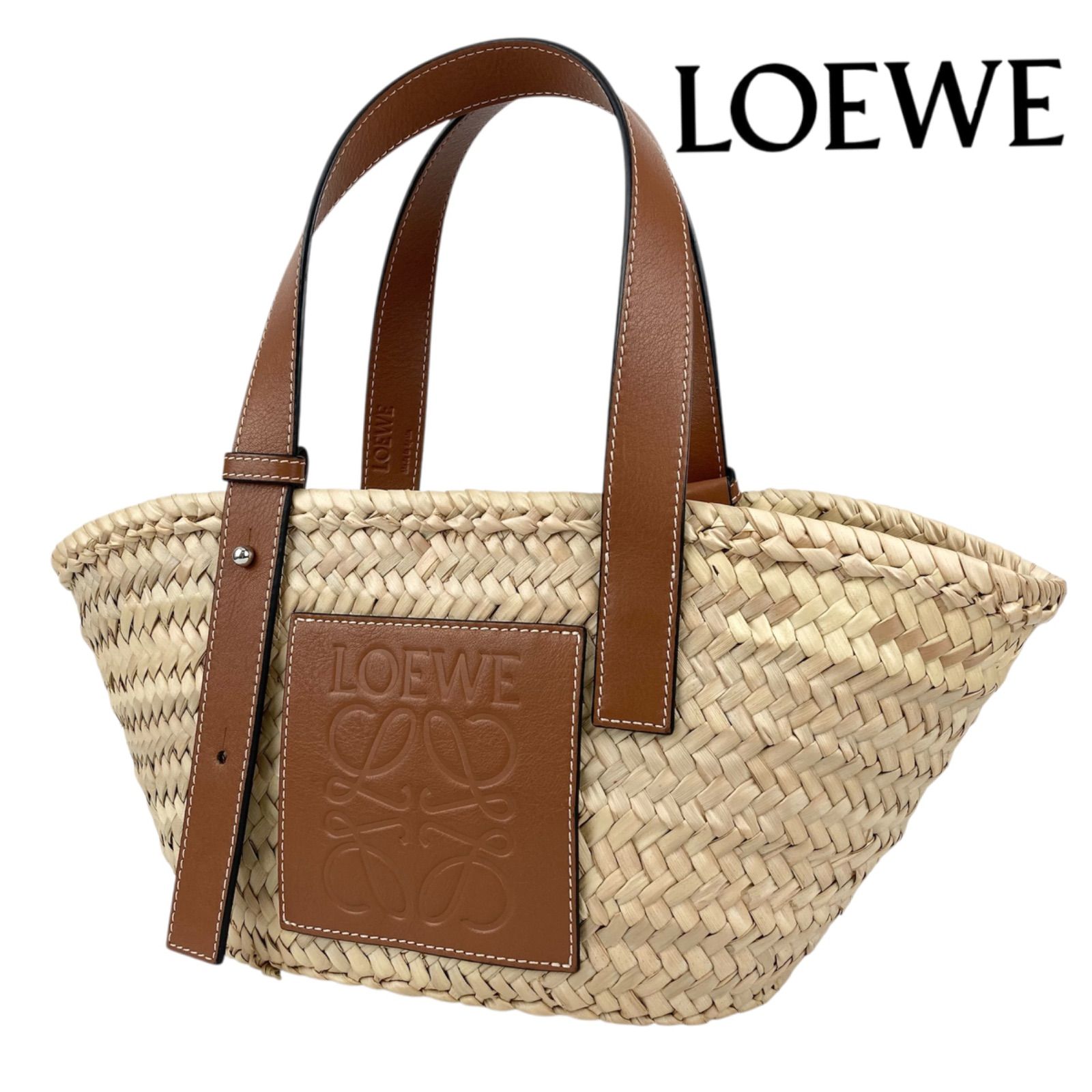 LOEWE ロエベ かごバッグ スモール ラフィア レザー