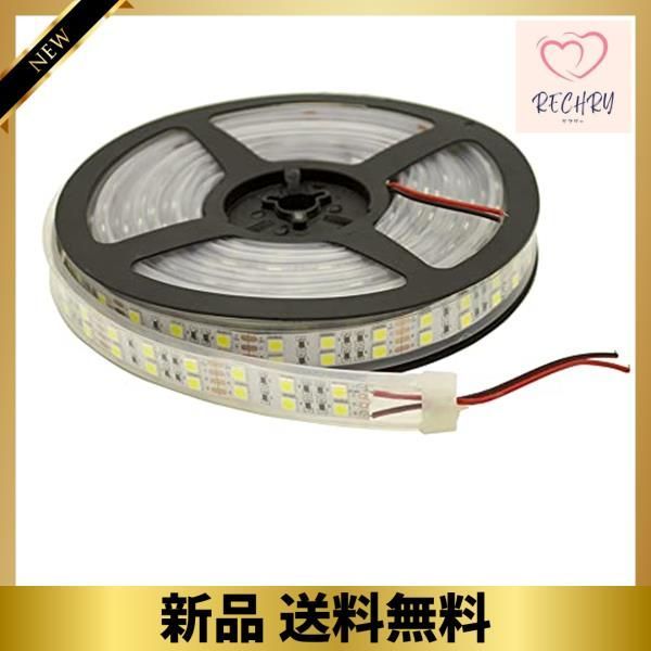 LEDテープ 12V 防水 5M ホワイト SMD5050 600連 高輝度 白ベース 船舶