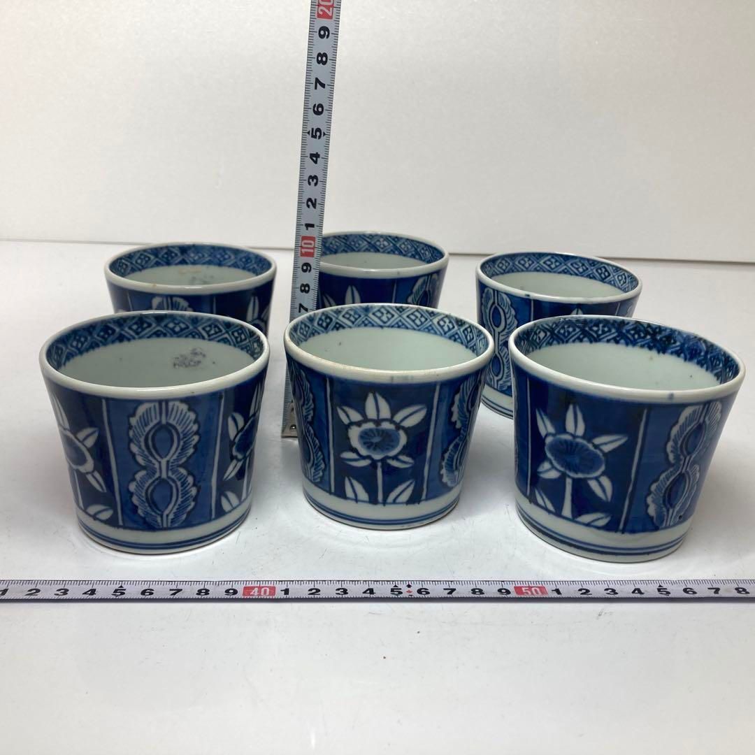 靴下 古伊万里 上手 大蕎麦猪口 6客 トヒコ 東さ5-0520 豊富にある