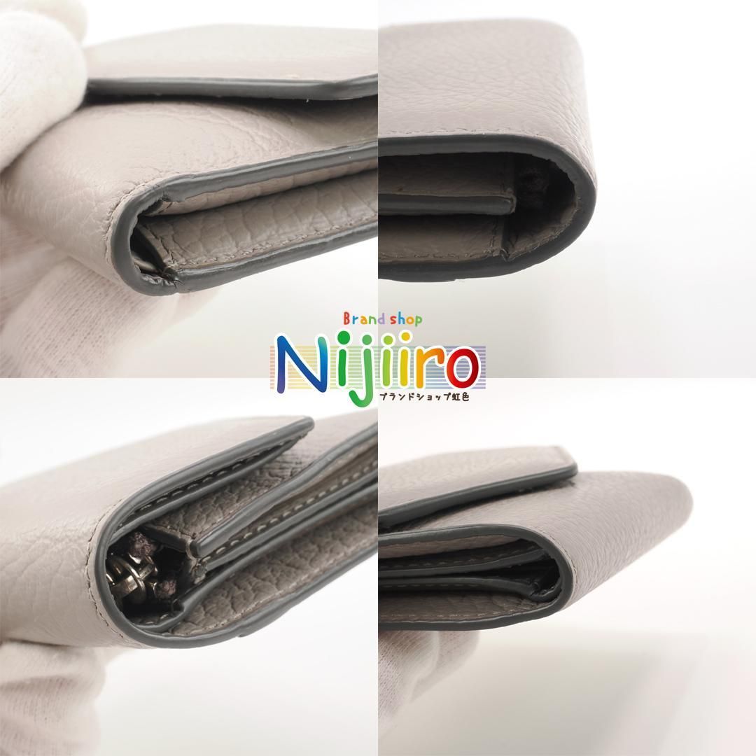 美品 メゾンマルジェラ 三つ折り財布 コンパクトウォレット a665