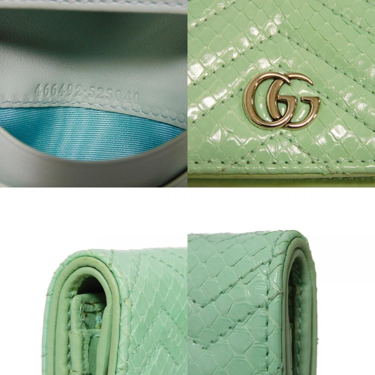 GUCCI グッチ コンパクト ウォレット シェブロン エキゾチック