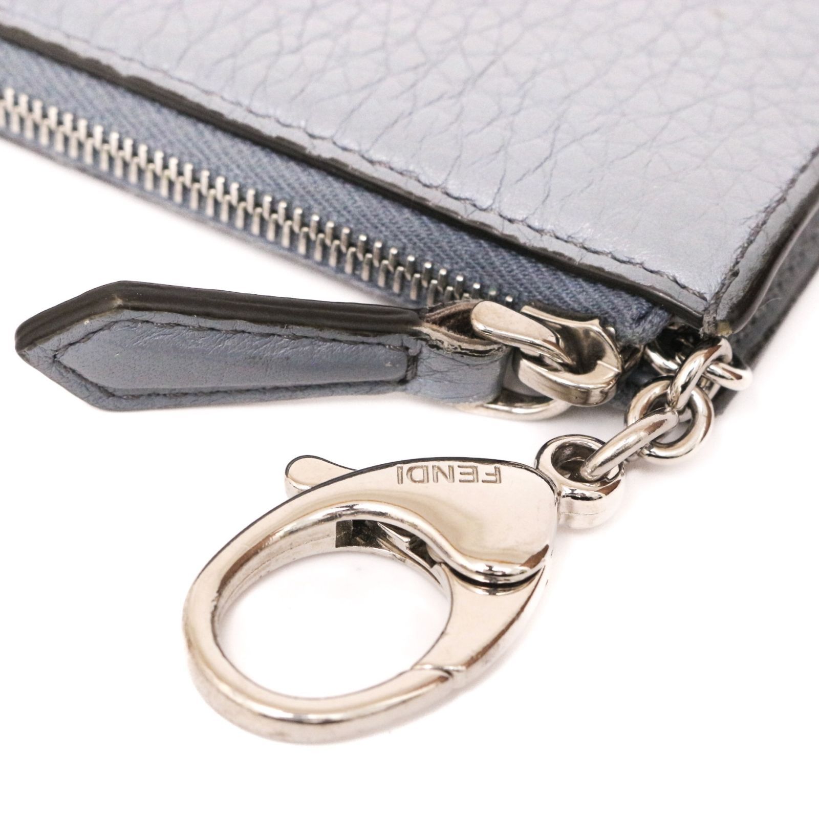 フェンディ フラグメントケース 財布 小銭入れ コインケース コインパース 小さい財布 薄い財布 レザー 本革 グレー チャコールグレー 灰色 ねずみ  ライトグレー Fendi - メルカリ