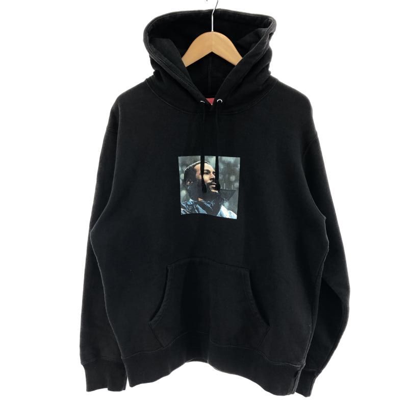 【中古】Supreme 18AW Marvin Gaye Hooded Sweatshirt サイズM ブラック △フードヤケあり シュプリーム[91][240019478177] 中古】Supreme 18AW Marvin Gaye Hooded Sweatshirt サイズM ブラック