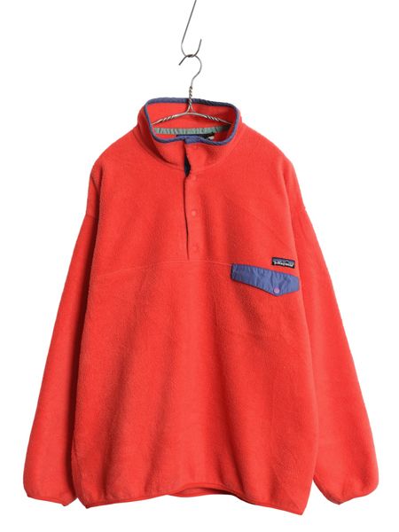 なクーポン配布中! 90s パタゴニア スナップT メンズ XL | 97年製 古着 オールド フリース プルオーバー ジャケット ポケット付き サーモン ピンク
