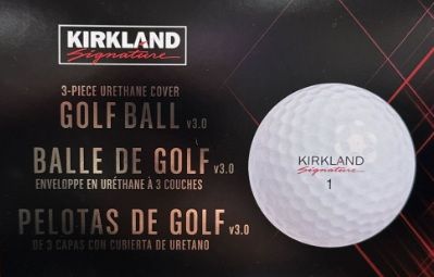 KIRKLAND SIGNATURE PERFORMANCE ＋V3 ゴルフボール 3ピースウレタンカバーボール 12個 KS GOLF BOLL