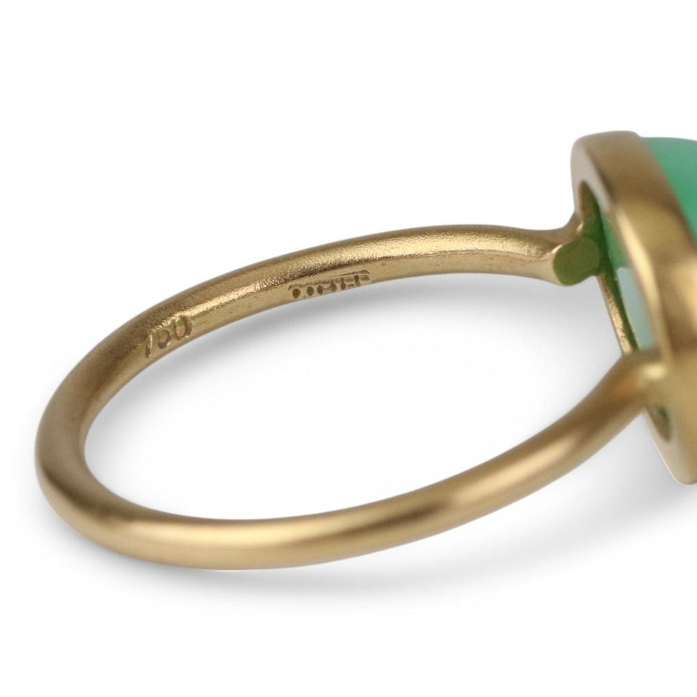 美品 MARIHA マリハ アースドロップス クリソプレーズ リング 指輪 750  