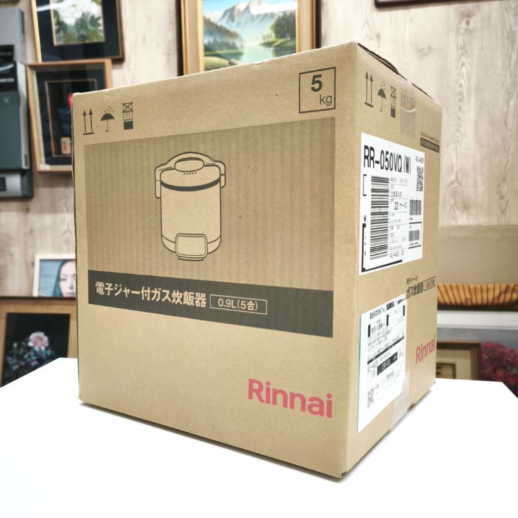 未開封 リンナイ ガス炊飯器 こがまる 5合 RR-050VQ W ホワイト 都市ガス用 SNA 2250920011006FA