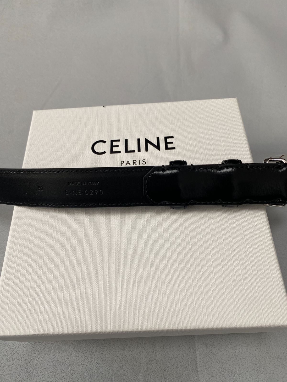 CELINE トリオンフ ベルト 80 メンズ 男性 MENS ブラック 黒