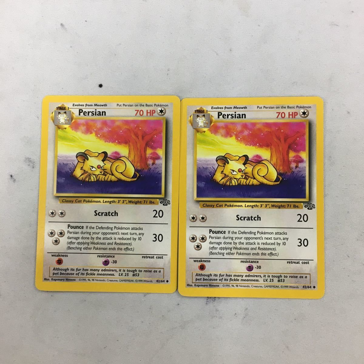 ま13 ポケモンカード 旧裏面 海外 英語版 2枚 ペルシアン 11