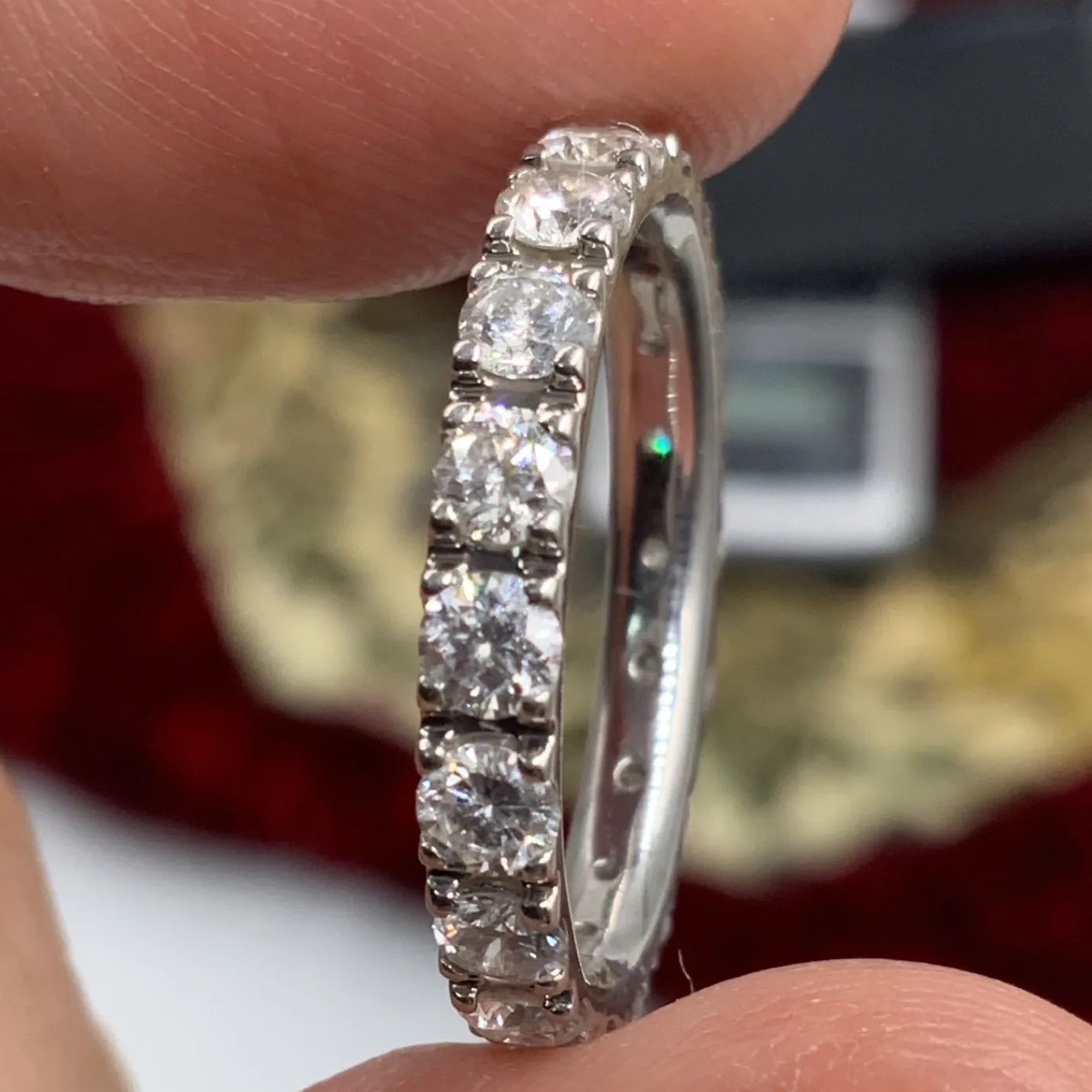Pt900 エタニティリング フルエタ二ティリング 4g 1.5ct 約13号 - メルカリ