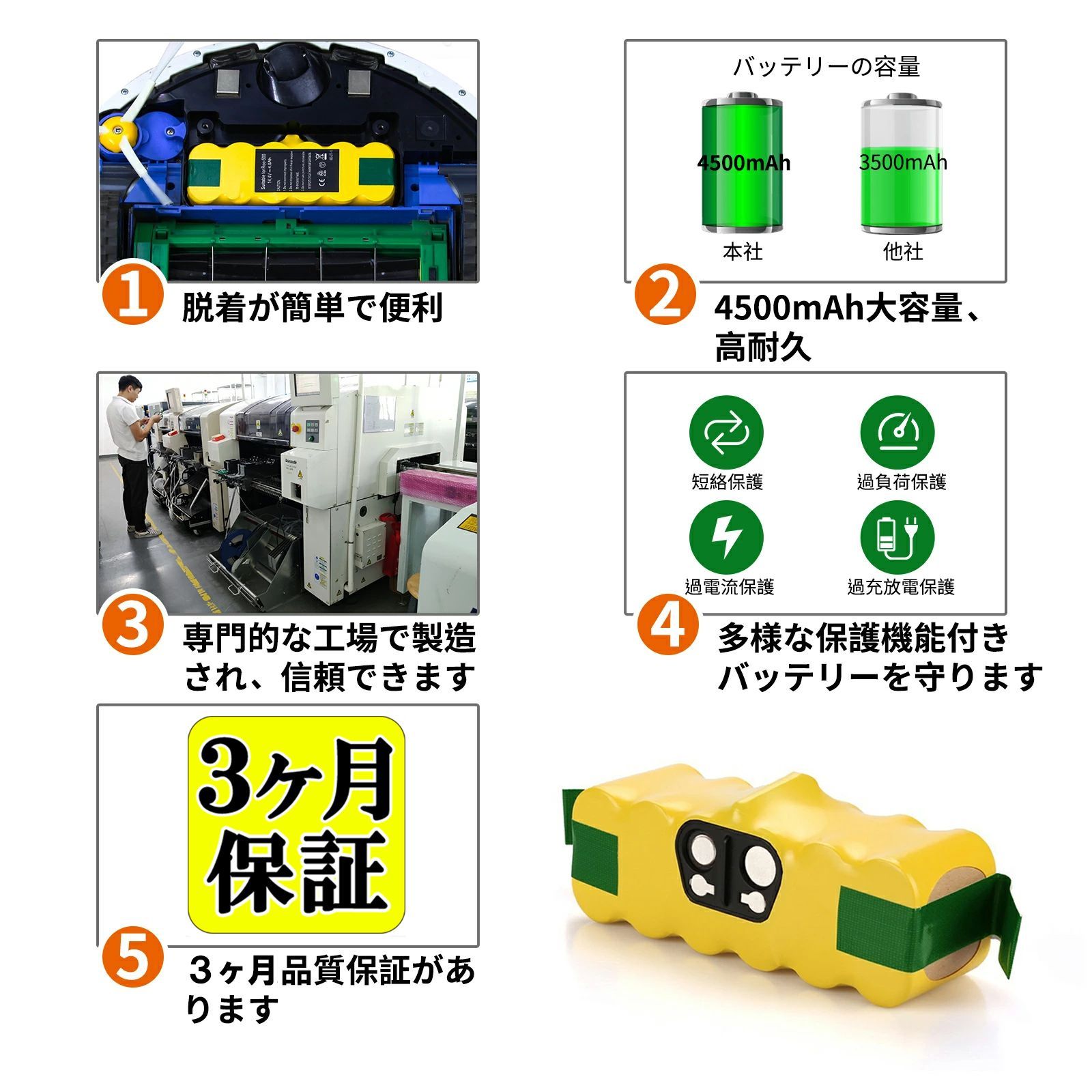 iRobot - ルンバ875国内正規品新品バッテリー大容量4500mah ルンバ875国内正規品新品バッテリー大容量4500mah