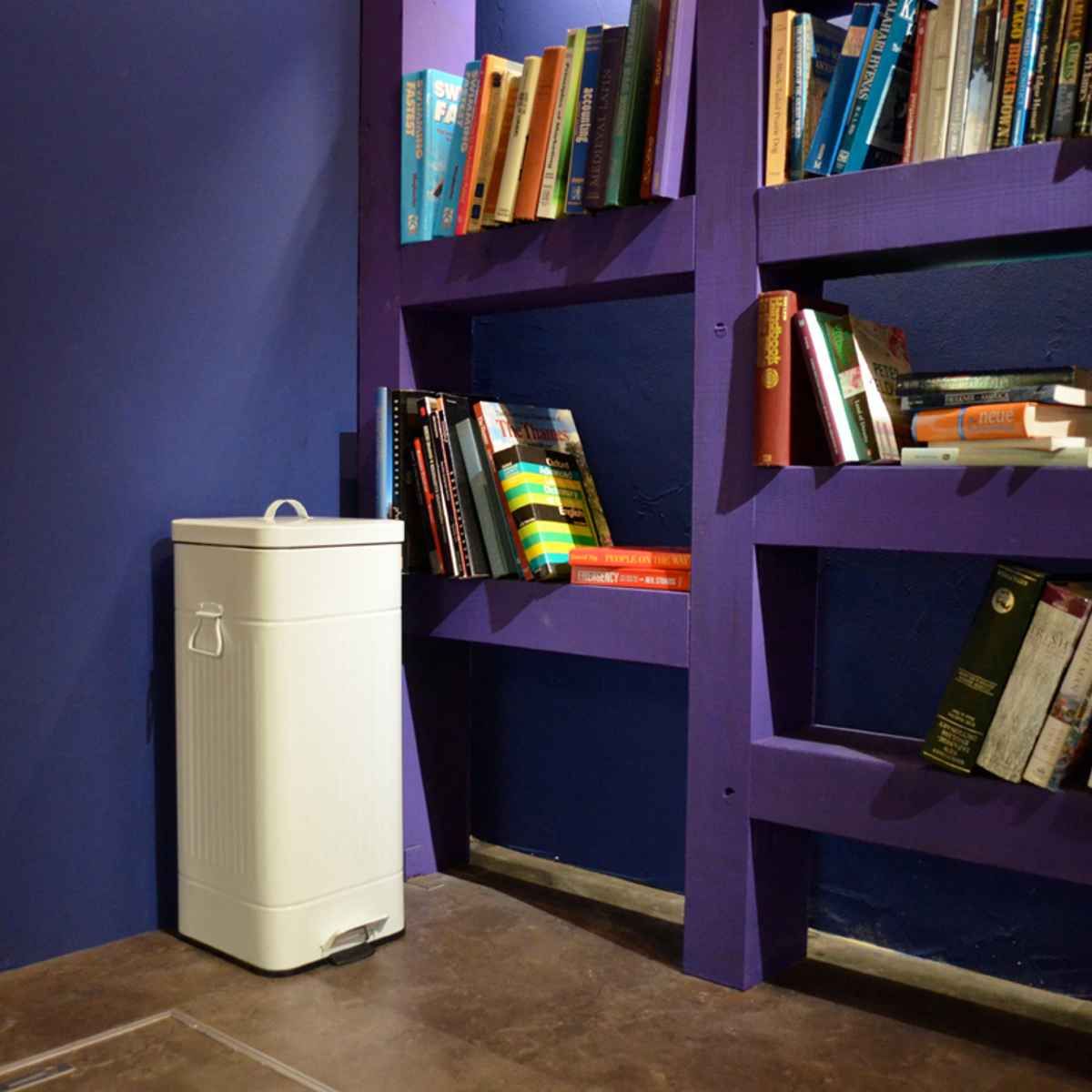 ゴミ箱 30L Galva ペダル式 （ ごみ箱 30リットル ペダルペール 幅27 分別 角型 ふた付き スリム スチール レトロ バケツ型 ダストボックス インナーバケツ付 縦型 ホワイト ブラック シルバー おしゃれ ）