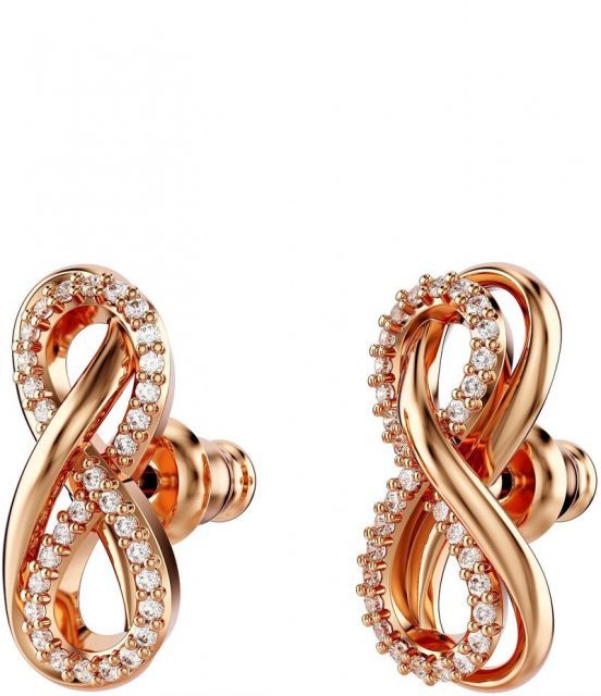 スワロフスキー❤️インフィニティモチーフ　ピアス SWAROVSKI Infinity ピアス ローズゴールド/シルバー (SWAROVSKI