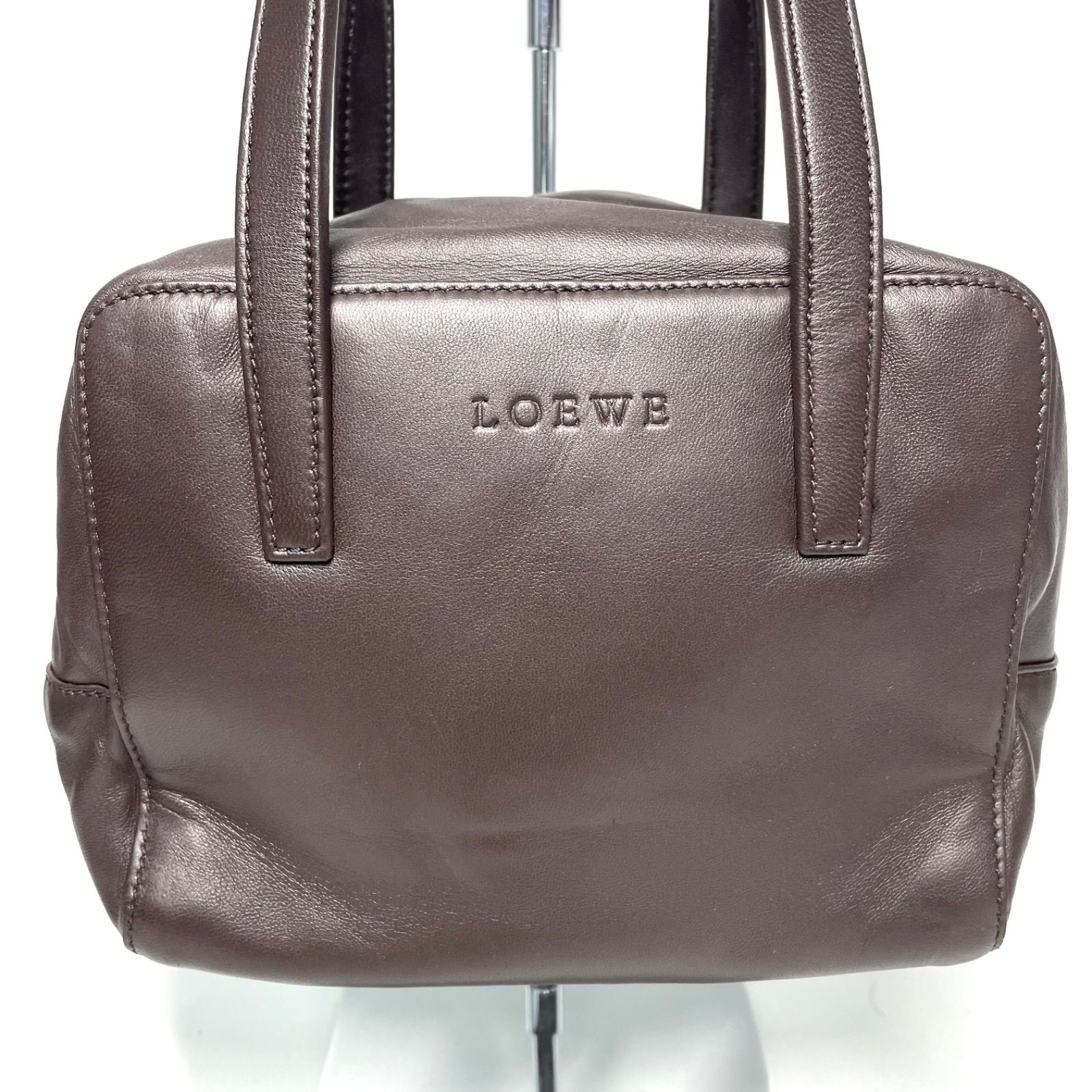 LOEWE ロエベ レザー ハンドバッグ ミニボストンバッグ ブラウン