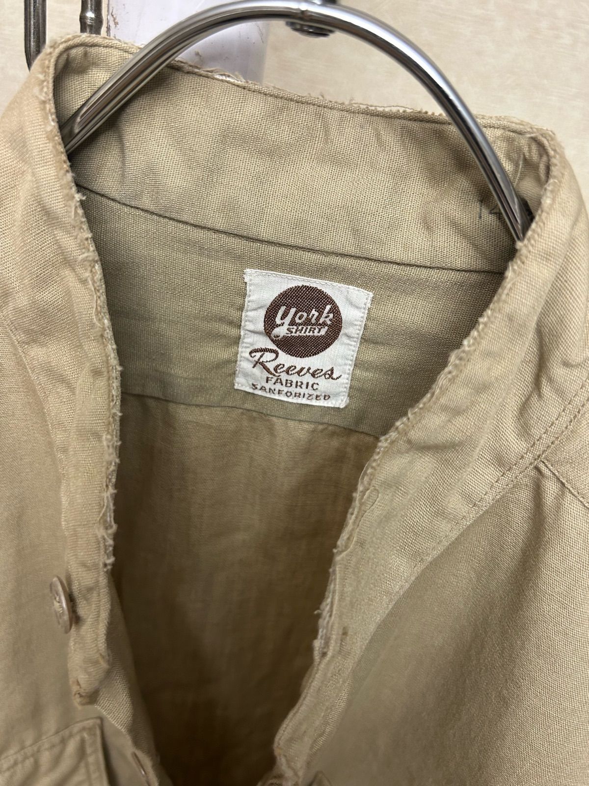 s.U.S.A.製ロックシルエットワークシャツ黄金サイズ14.5ステンシル