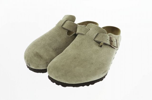 ビルケンシュトック BIRKENSTOCK Boston Taupe ボストン トープ スエード レザー サンダル 40 グレー ブランド古着ベクトル ●▲250608