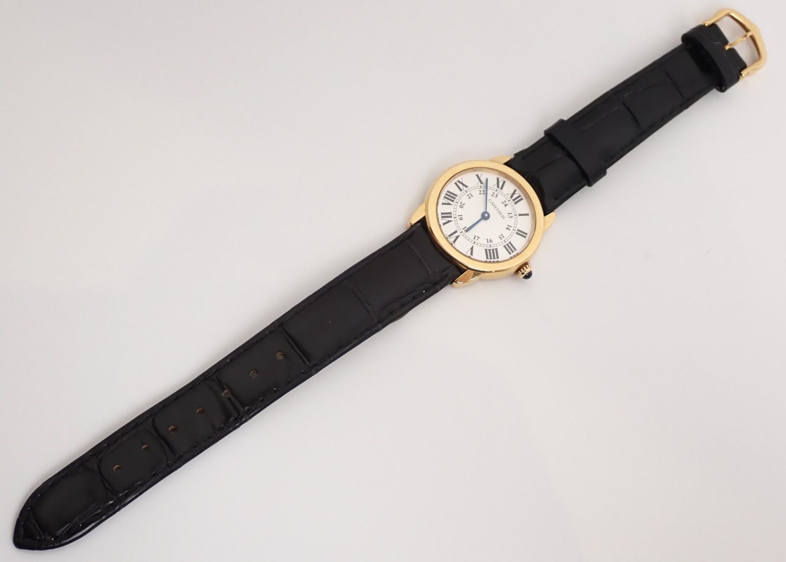 美品 Cartier(カルティエ) ロンドソロ W6700355 YG/SS/革 QZ クォーツ  