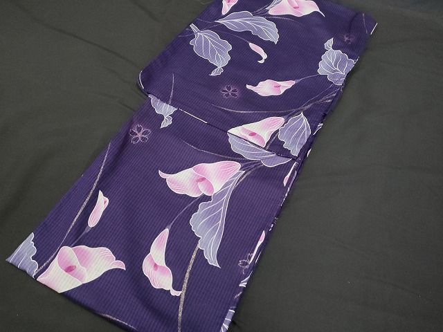 平和屋本店□浴衣 まとめて 3点 蝶 花柄 朝顔 ブライダルファッション