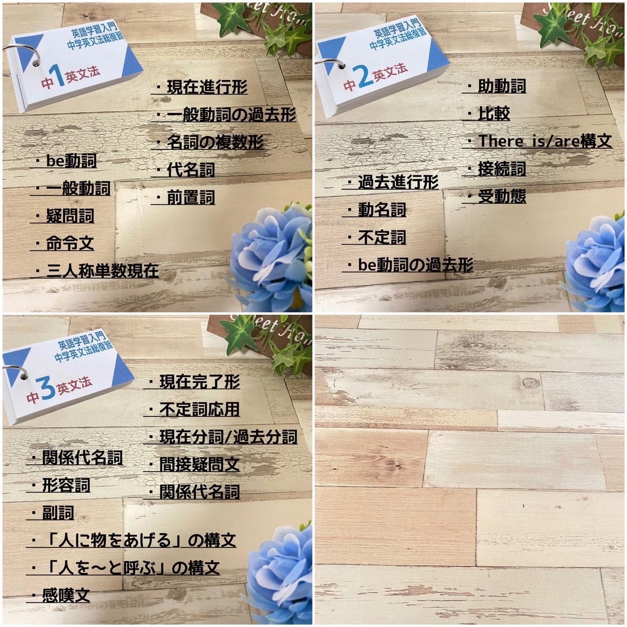 中学3年間 英文法カード＋英単語カードセット 高校受験 高校