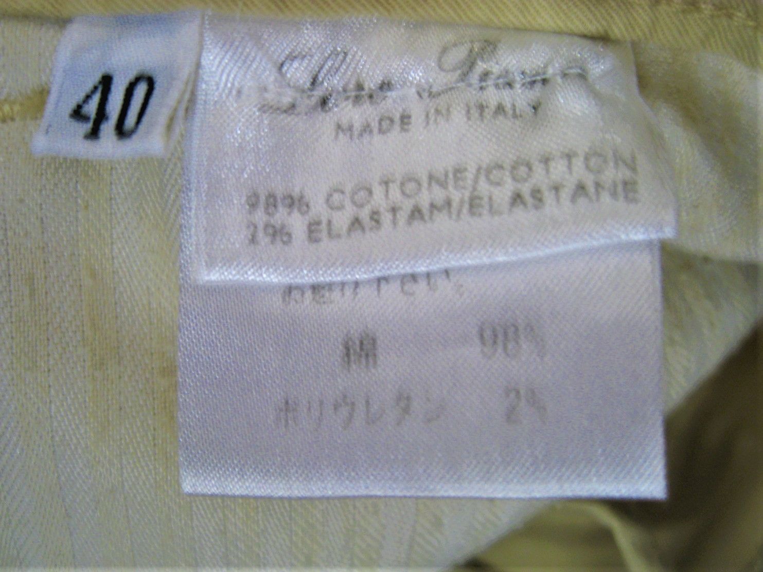美品イタリー製 ロロピアーナLoroPiana パンツ ライト ベージュ 40号 美品イタリー製 ロロピアーナLoroPiana パンツ ライト ベージュ