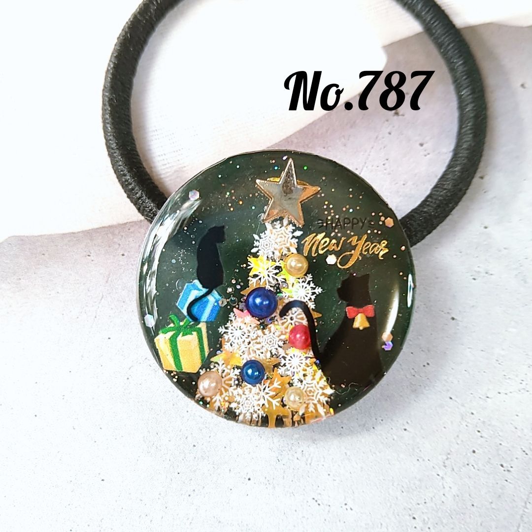 ☆no.118 ハンドメイド レジン ヘアゴム □大人気商品□美品