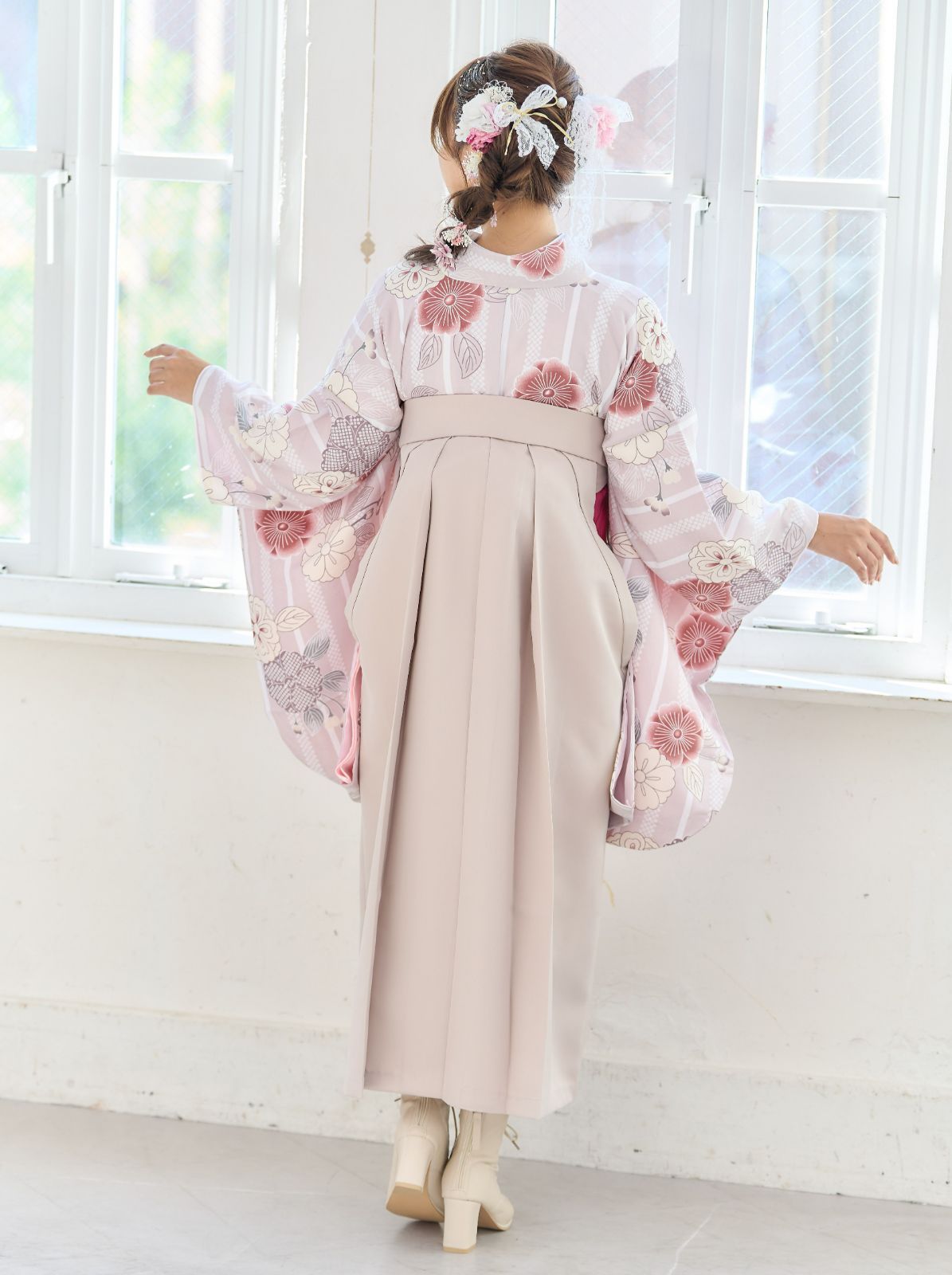 新品 袴3点セット 卒業式 小学生 から 大学生 SS S M L LL 卒業式 謝恩  