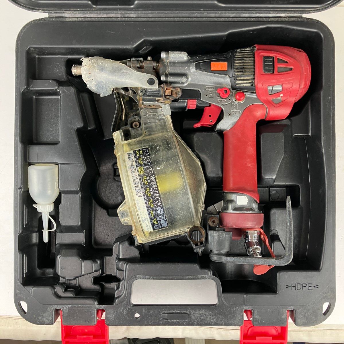 低価，新作 マックス 高圧釘打ち機 HN50N2-D 赤