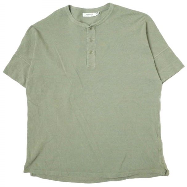 nonnative ノンネイティブ 23SS 日本製 CLERK S/S HENLEY NECK TEE - COTTON PIQUE OVERDYED 鹿の子ヘンリーネックTシャツ NN-C4233 2 CEMENT 半袖 トップス g13343