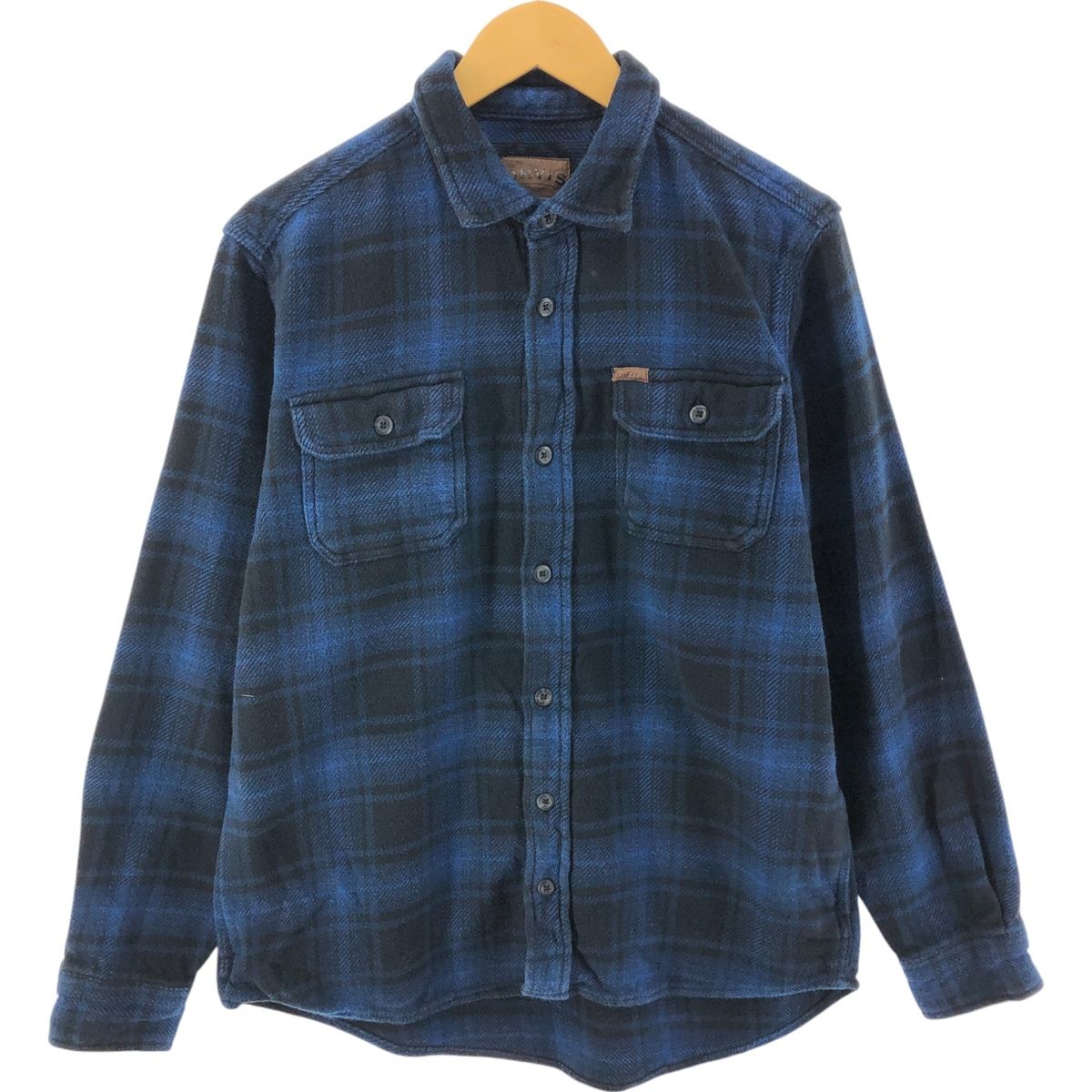古着 00年代 オービス ORVIS 長袖 オンブレチェック ヘビーネルチェックシャツ メンズM相当/eaa522000
