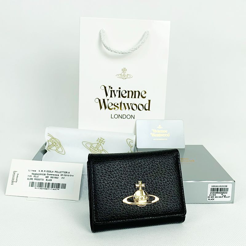 Vivienne Westwood ヴィヴィアン ショートウォレット牛革財布 美品 未使用 Vivienne Westwood ヴィヴィアンウエストウッド