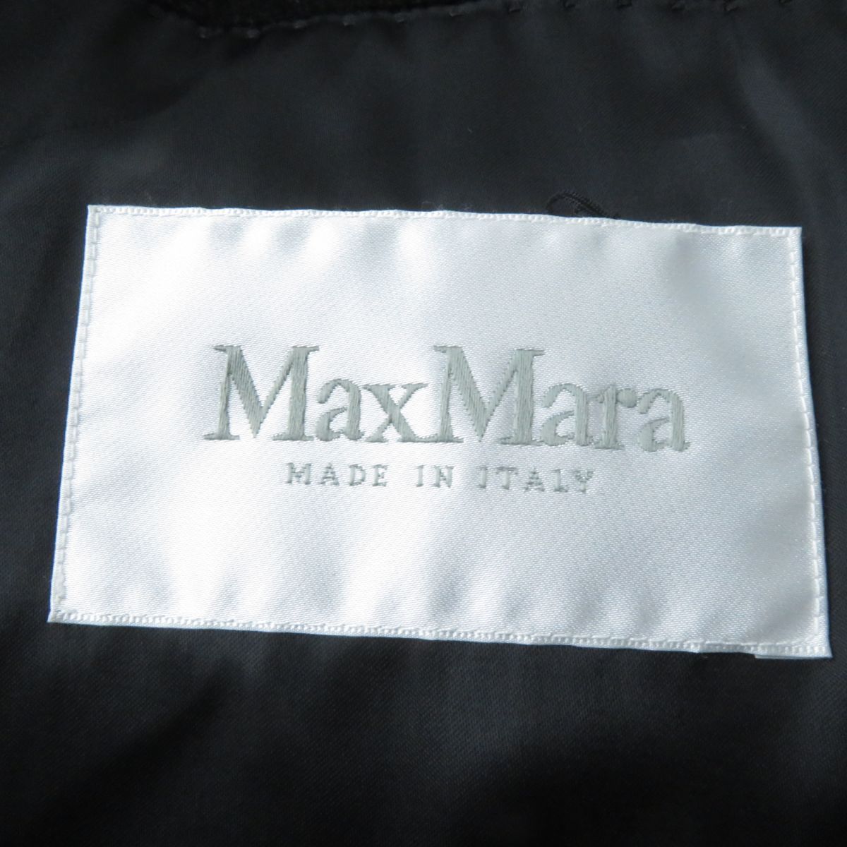 極美品☆正規品 MaxMara マックスマーラ 白タグ フード・ベルト付き キャメル100％ ラップコート ブラック 黒 40 レディース イタリア製