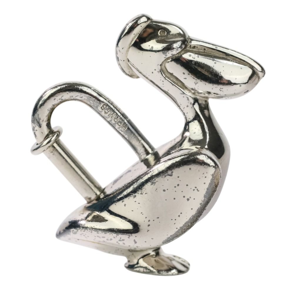HERMES エルメス カデナ ペリカン チャーム シルバー　箱なし 良品 HERMES エルメス ペリカン カデナ キーホルダー チャーム