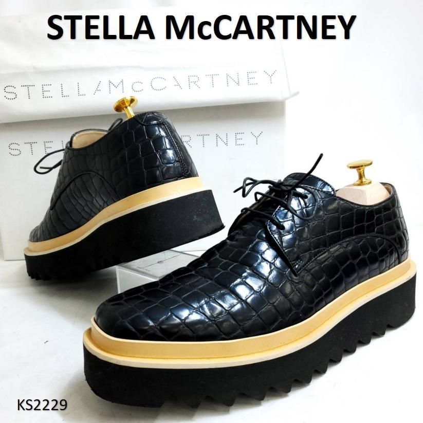 ステラマッカートニー　エリス　箱.・袋　レザー　型押し　クロコ　EU40 ステラマッカートニー エリス 箱.・袋 レザー 型押し クロコ EU40